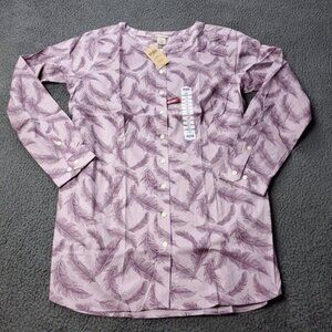 Duluth Trading Co Women's Feather Pattern Tunic - Lavender